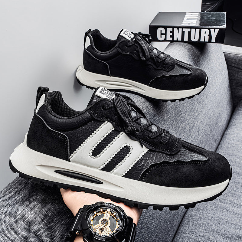 Men's Trendy Retro Cortez Sneakers, New Leather Running Shoes, Lightweight Soft Sole Casual Sports Shoes