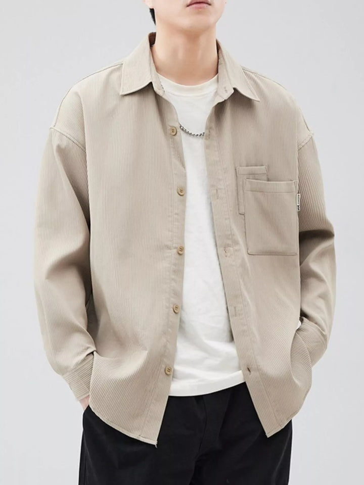Men's Plus Size Button Down Long Sleeve Shirt