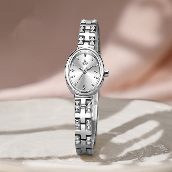 Affordable Luxury Quartz Watch With A Steel Bracelet For Women