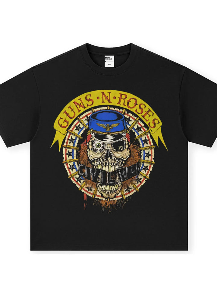 Men's Graphic Round Neck Oversized T-Shirt