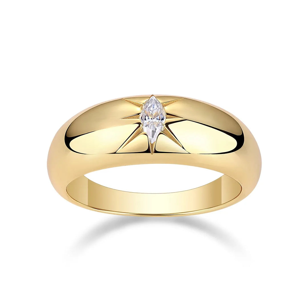925 Sterling Silver Moissanite Ring