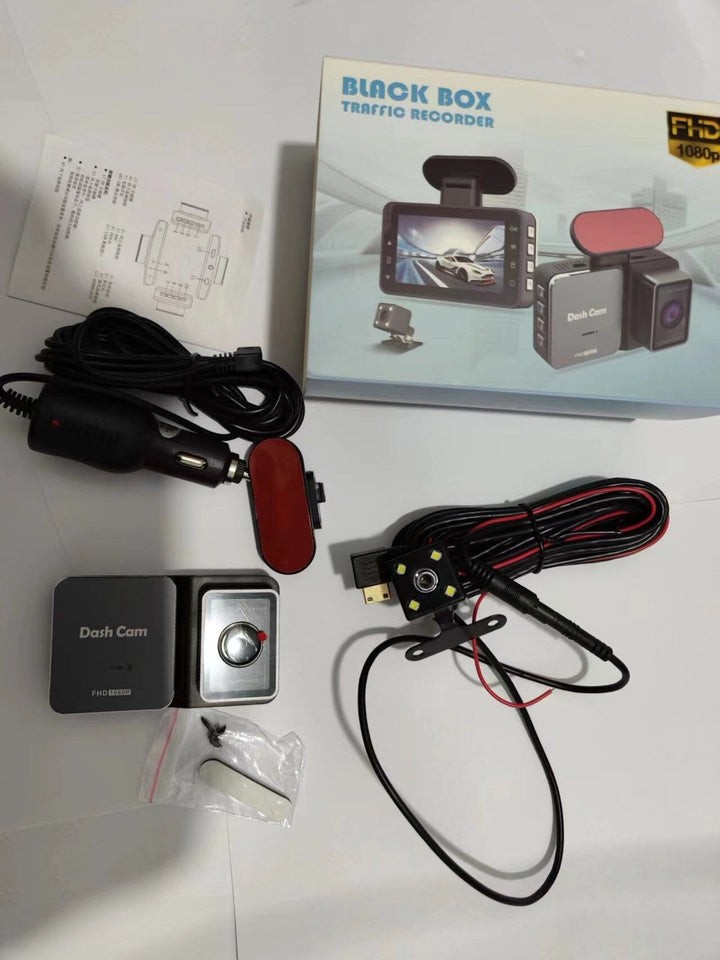 Driving Recorder HD Night Vision 3-inch DVR Dual-lens Video