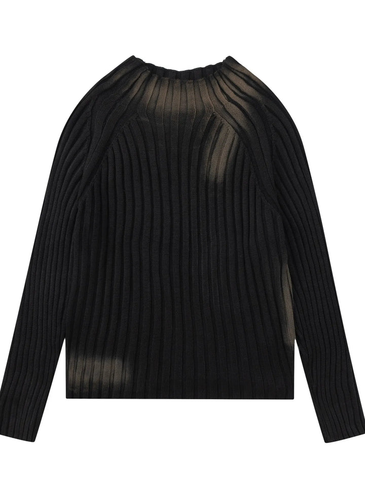 Men's Ribbed Knit Long Sleeve Sweater