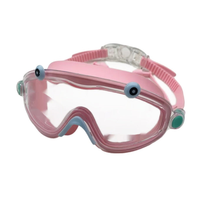 Children's HD Large Transparent Frame One-piece Earplugs Swimming Glasses