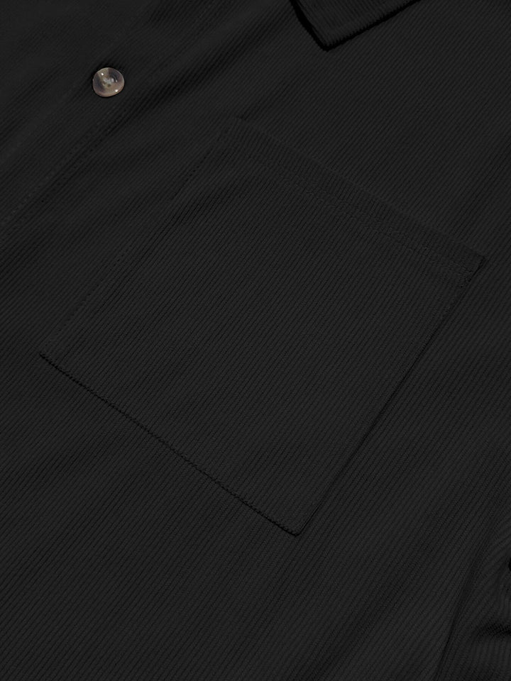 Men's Full Size Button Up Long Sleeve Shirt and Pants Set Plus Size