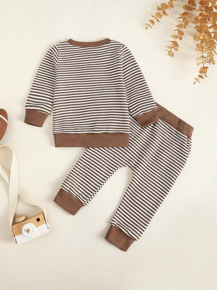 Children's Striped Football Top and Pants Set