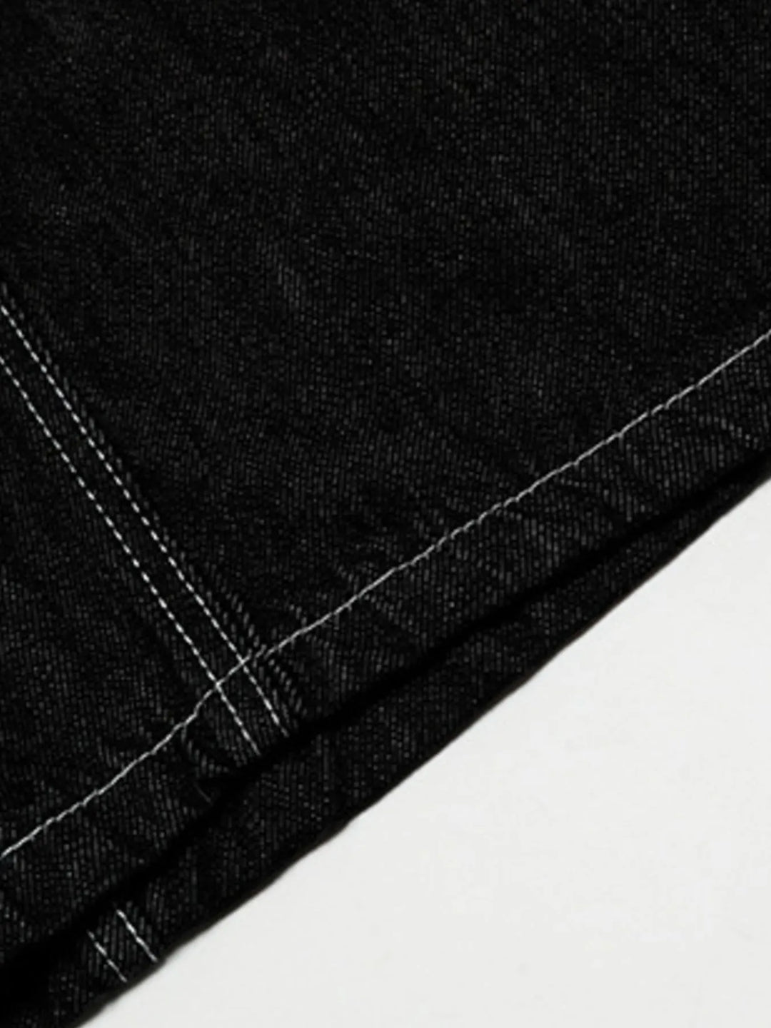 Men's Wide Leg Jeans with Contrast Stitching
