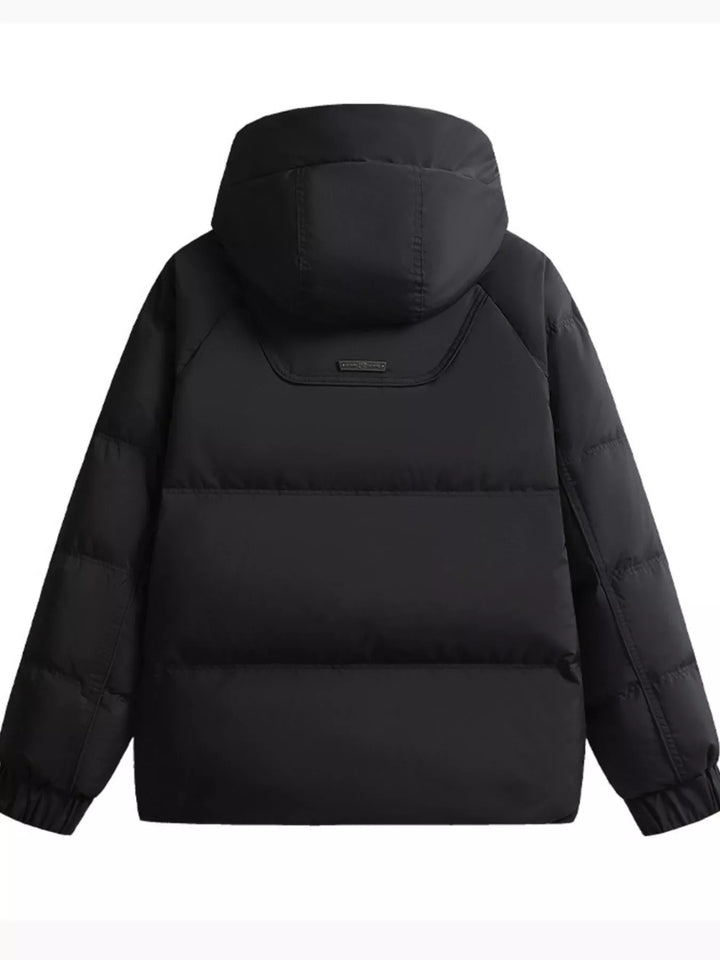 Men's Plus Size Diamond Quilted Hooded Puffer Jacket