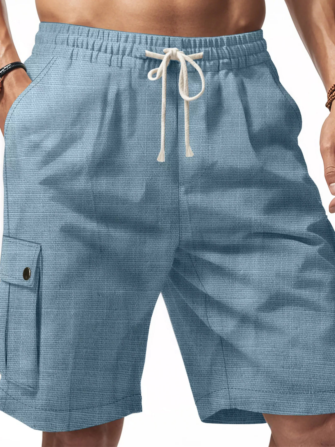 Men's Full Size Casual Drawstring Cargo Shorts Plus Size