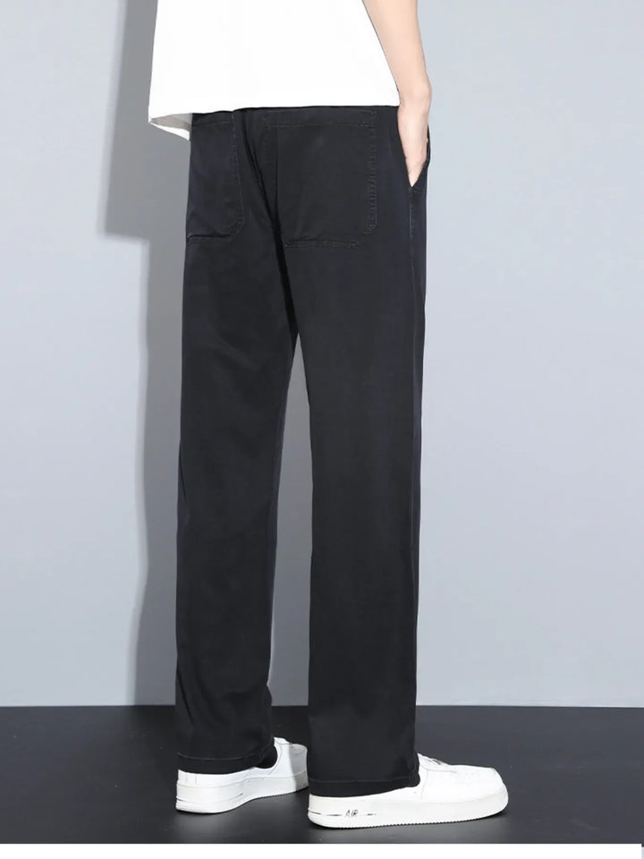 Men's Plus Size Casual Wide Leg Drawstring Pants