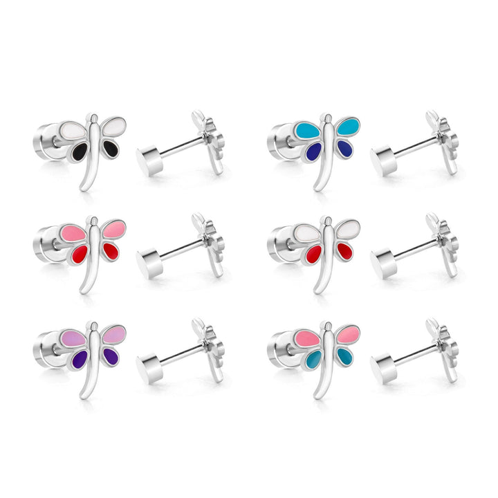 Cute And Sweet Crown-flower Earrings Stainless Steel Stud Earrings
