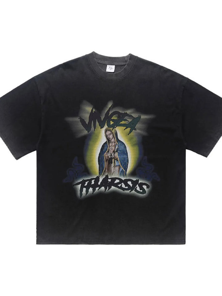 Men's Graphic Round Neck Short Sleeve T-Shirt