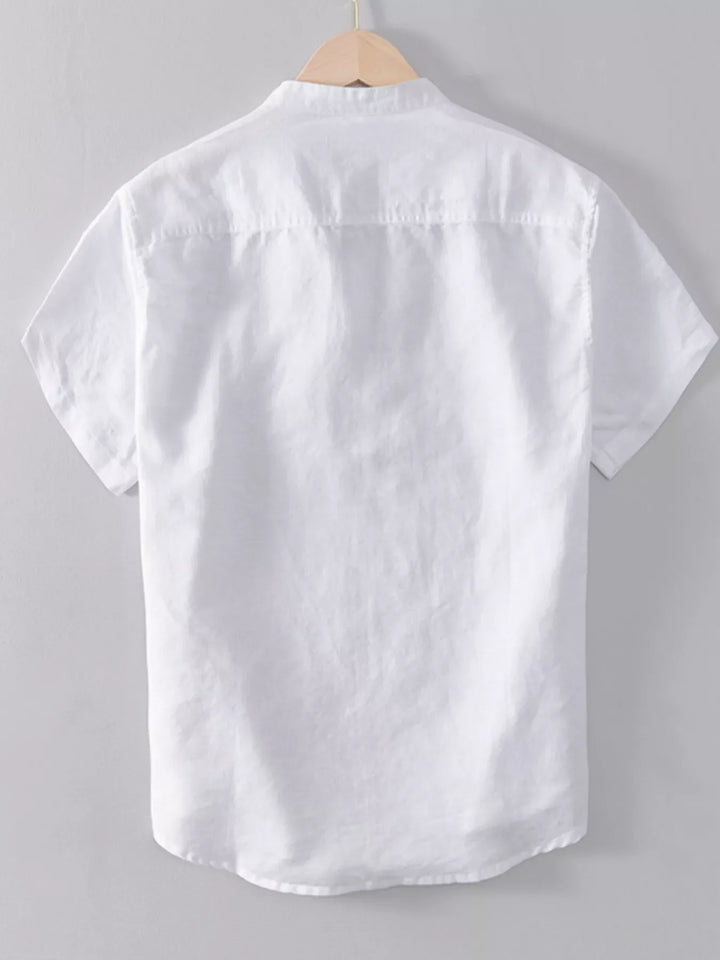 Men's Plus Size Button Detail Short Sleeve Shirt