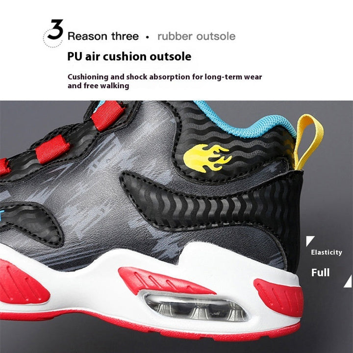 Cushion Basketball Rotating Button Running Shoes