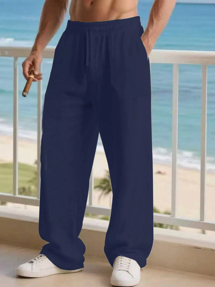 Men's Full Size Casual Loose Linen Pants Plus Size