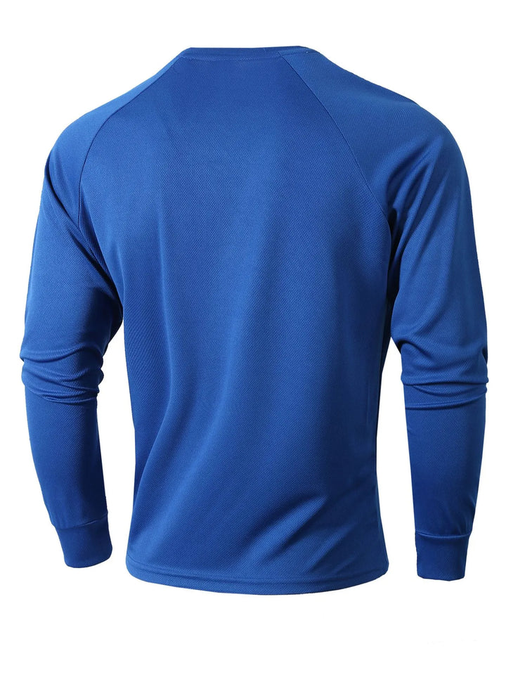 Men's Plus Size Round Neck Long Sleeve T-Shirt