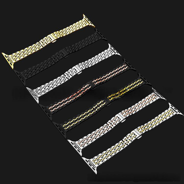 Womens Snakeskin-Style Stainless Steel Watch Band