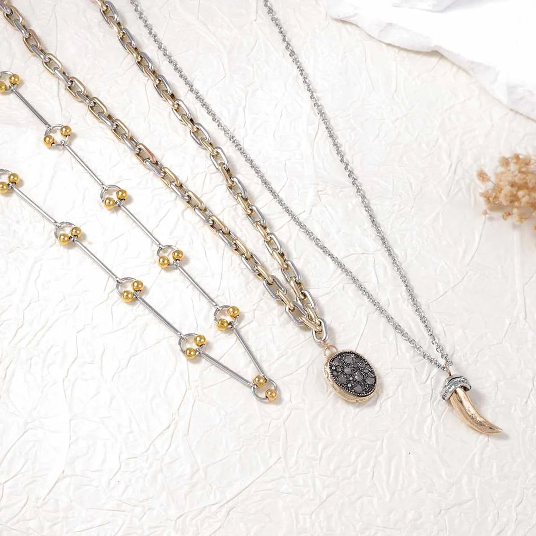 3 Piece Stainless Steel Pendant Necklace