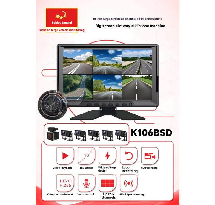 10.1 Inch 6-Channel All-in-One BSD MmWave Sensor System