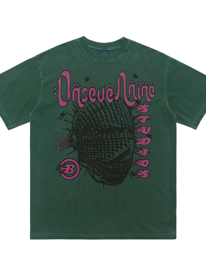 Men's Graphic Round Neck Half Sleeve T-Shirt