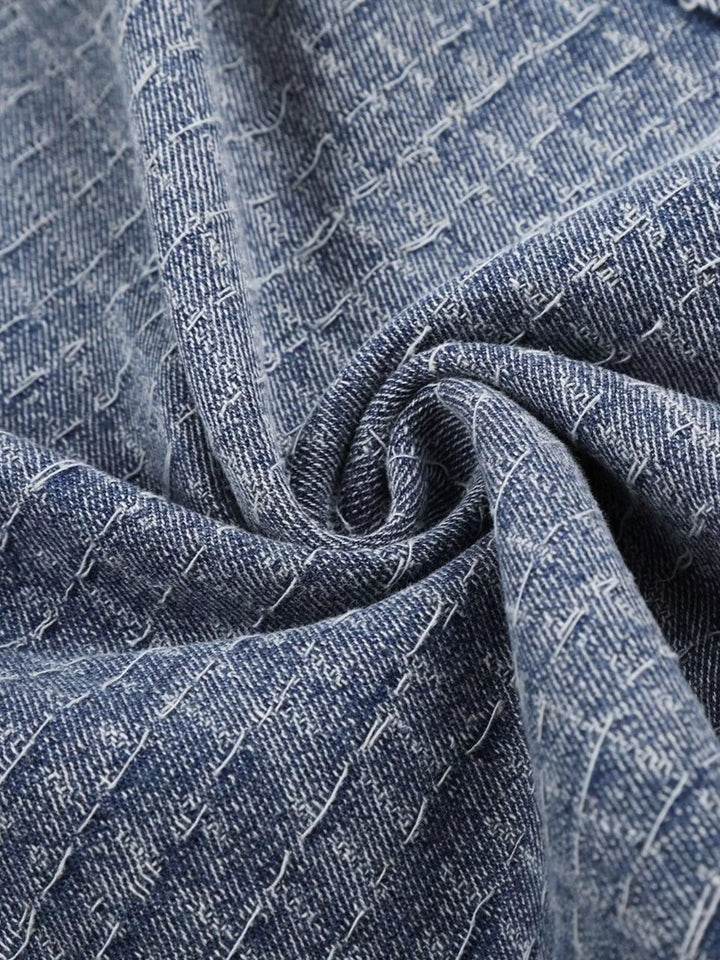 Men's Wide Leg Denim Capris