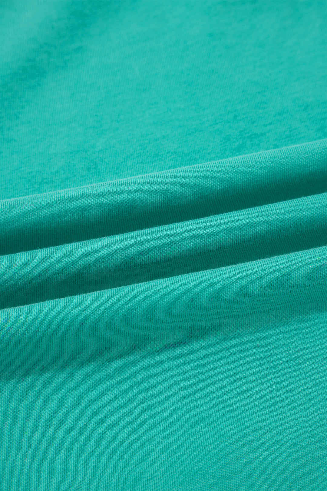 Sea Green Mineral Wash Drawstring Elastic Waist Raw Hem Loose Pants
