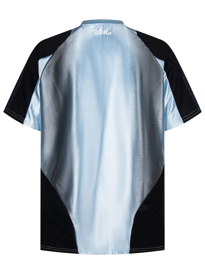 Men's Color Block Round Neck Short Sleeve Top