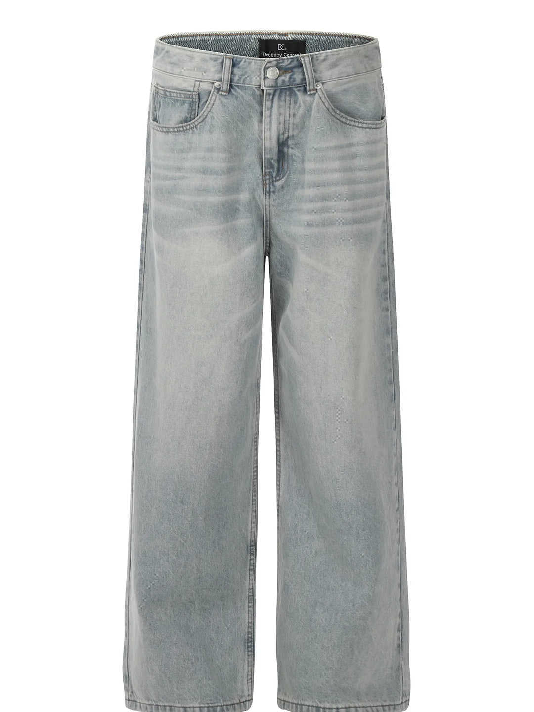 Men's Wash Wide Leg Relaxed Fit Jeans