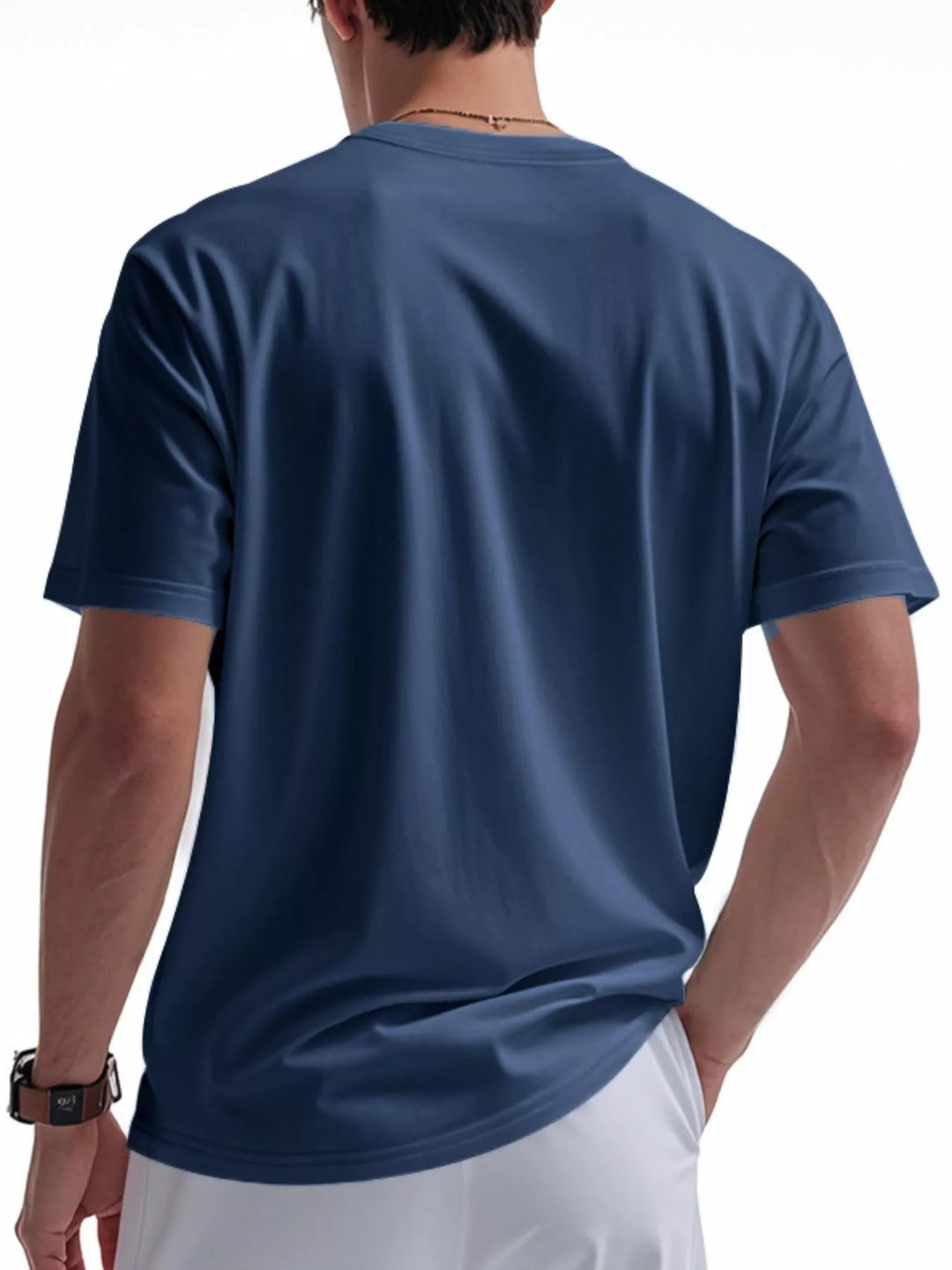 Men's Full Size Casual Button Detail Short Sleeve T-Shirt Plus Size