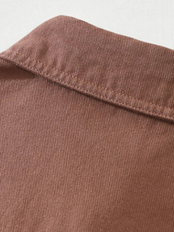Men's Plus Size Button Detail Long Sleeve Shirt
