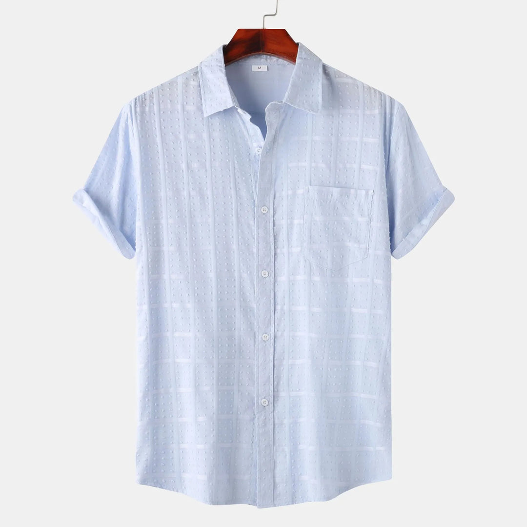 Men's Casual Short Sleeve Button Down Shirt