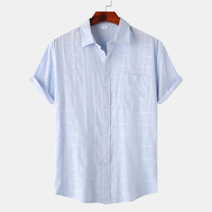 Men's Casual Short Sleeve Button Down Shirt