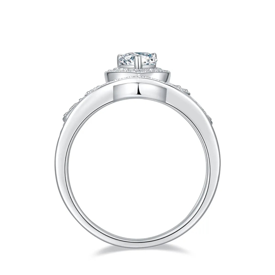 1 Carat Moissanite 925 Sterling Silver Ring