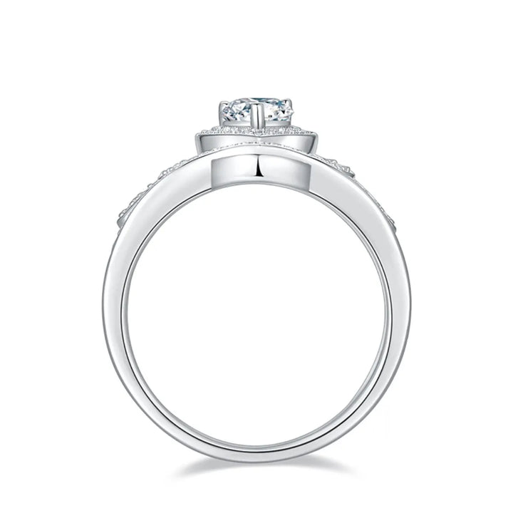 1 Carat Moissanite 925 Sterling Silver Ring