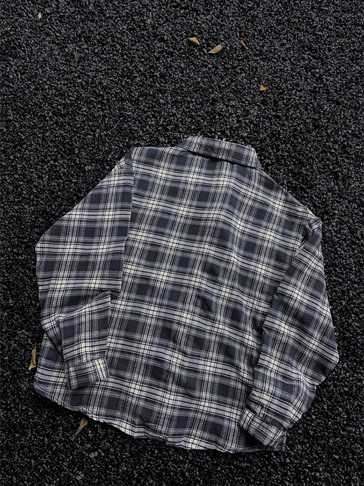 Men's Plus Size Plaid Button Up Shirt