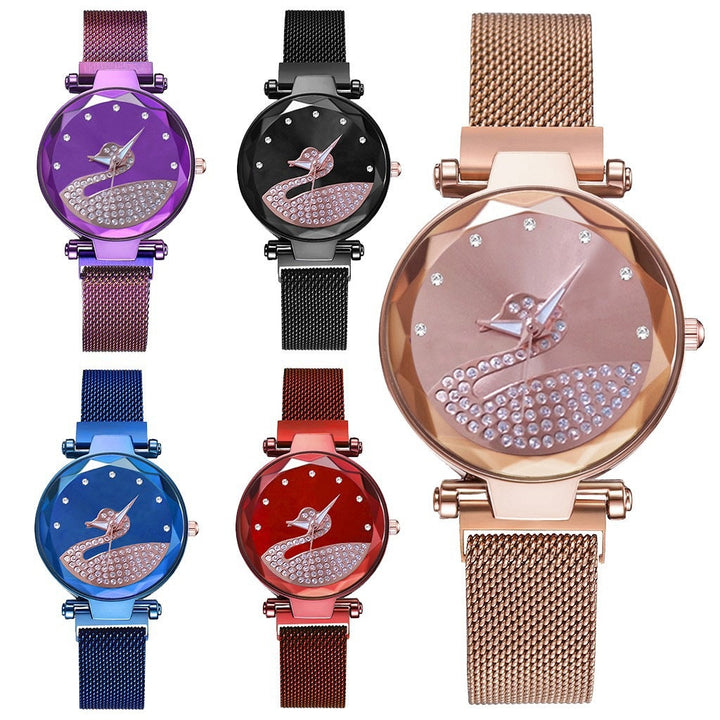 Starry Sky Womens Watch Lazy Little Swan Ladies Timepiece