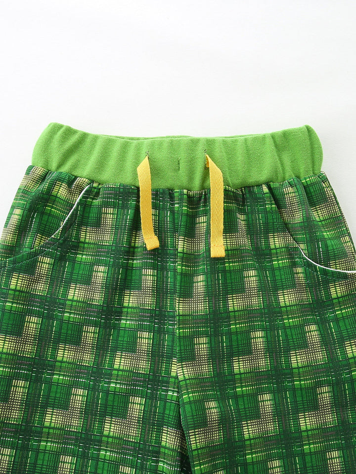 Children's Rabbit Excavator Print Tee and Shorts Set