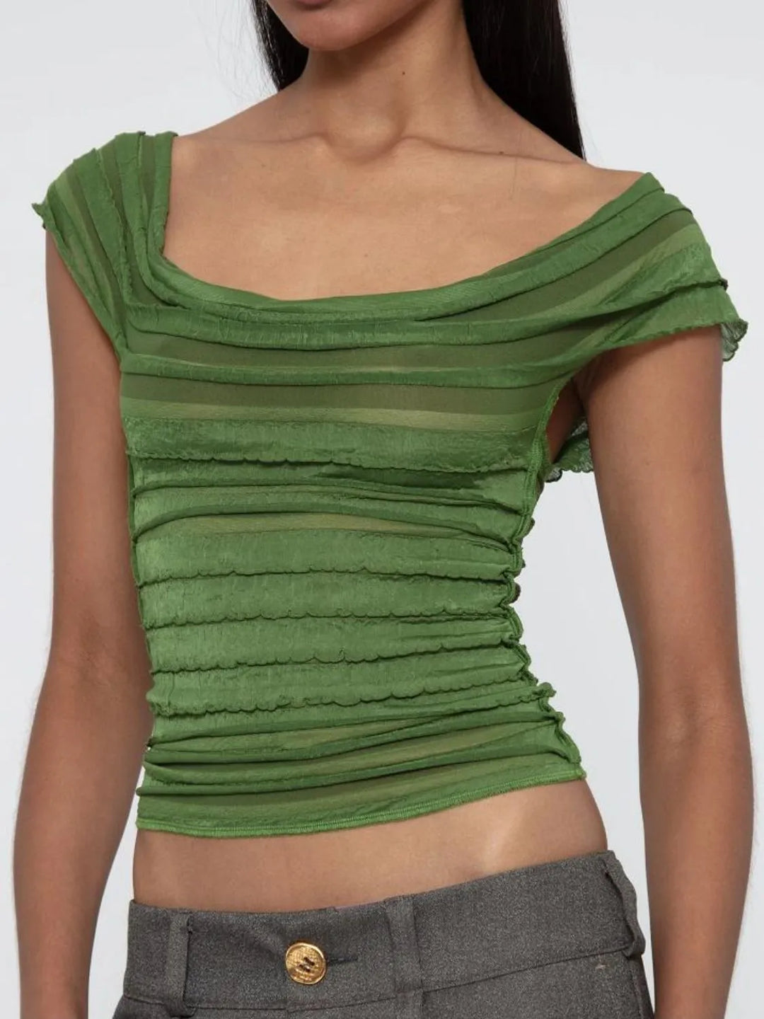 Ruched Solid Tank