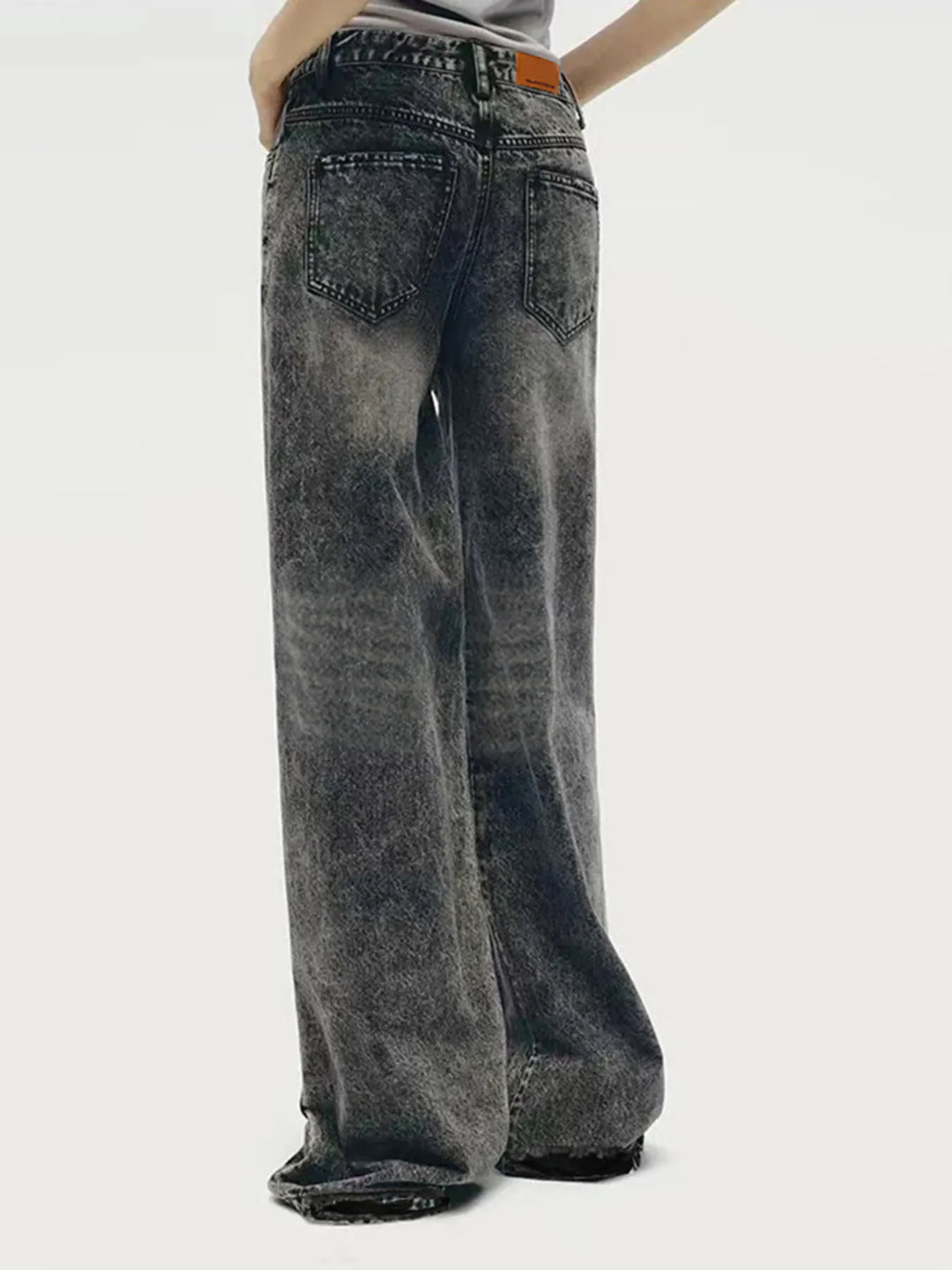 Men's Vintage Washed Wide Leg Jeans