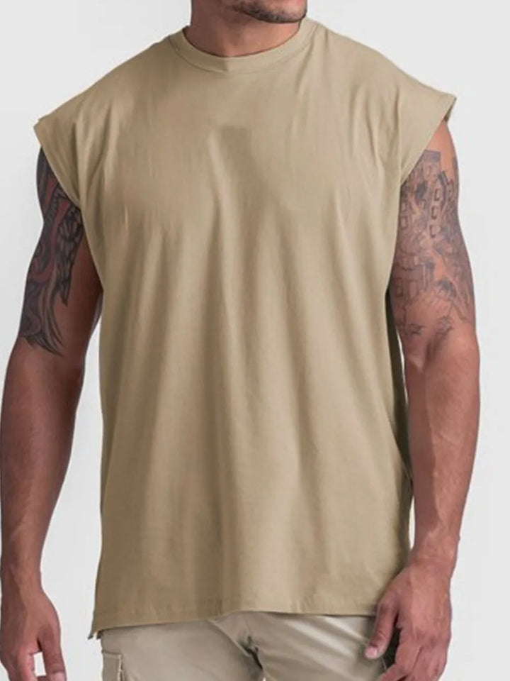Men's Plus Size Round Neck Tank