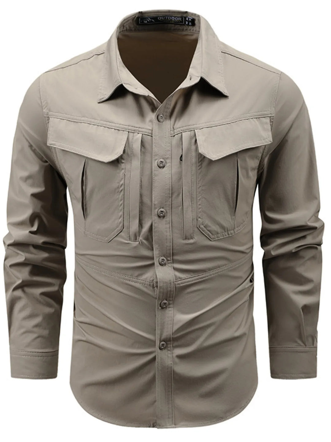 Men's Plus Size Button Up Long Sleeve Shirt