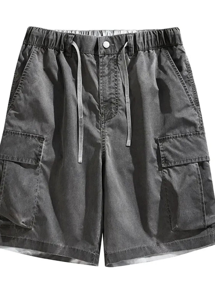 Men's Plus Size Drawstring Cargo Shorts