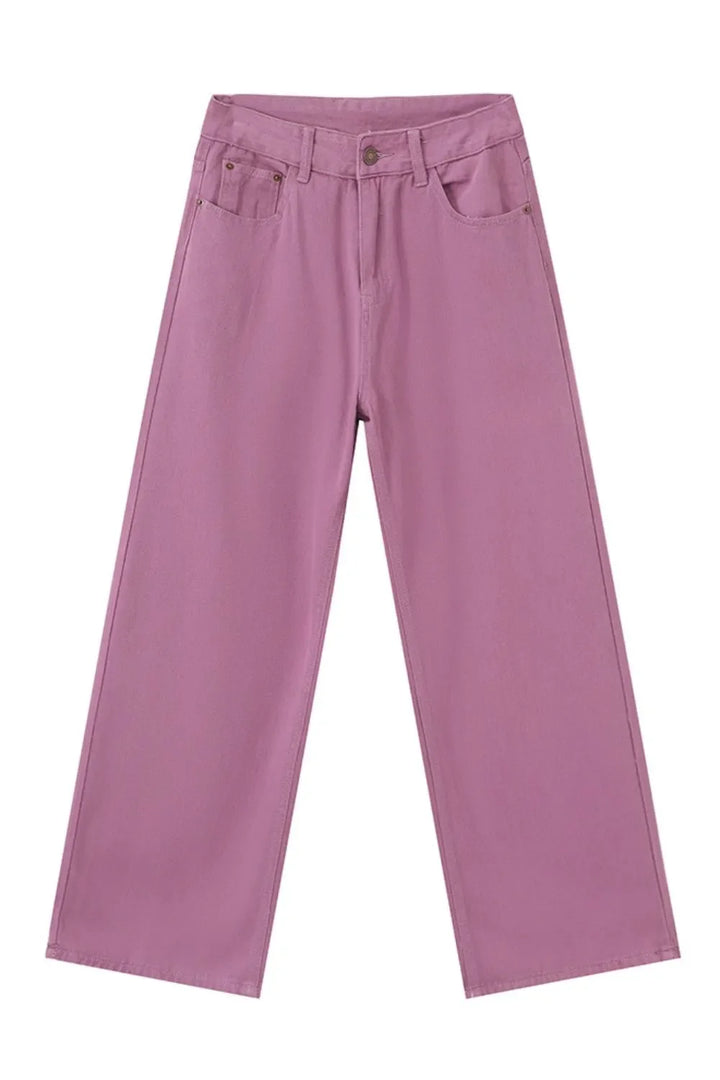 Wide Leg Jeans with Pockets