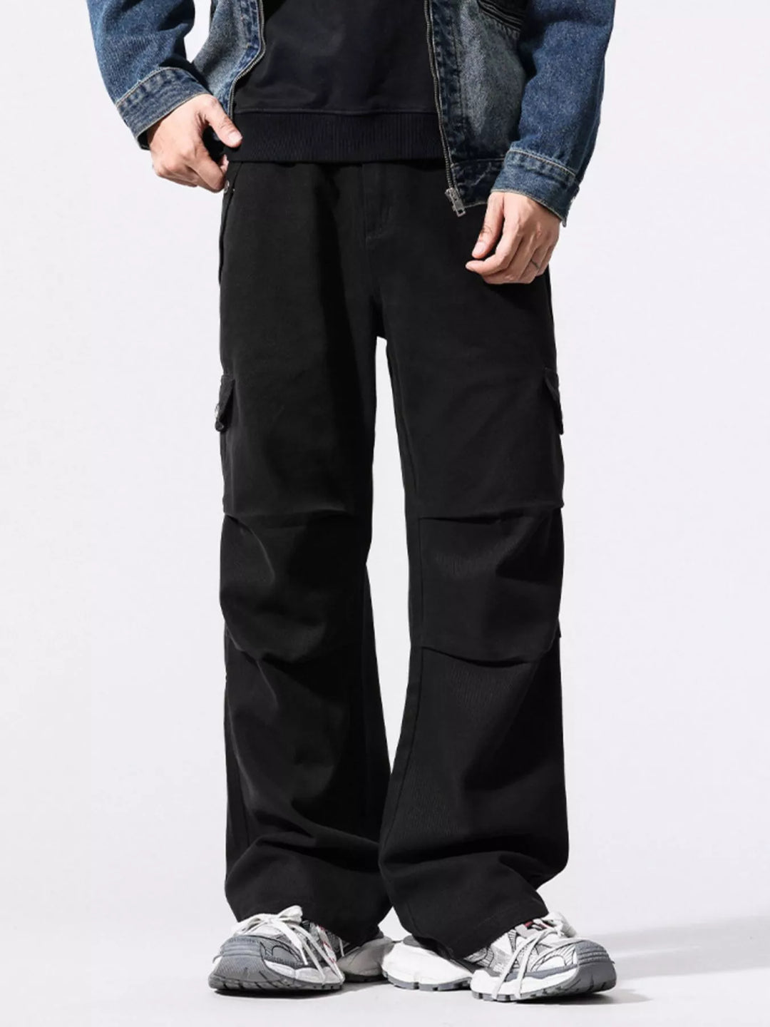 Men's Drawstring Wide Leg Pants