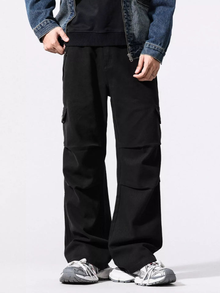 Men's Drawstring Wide Leg Pants