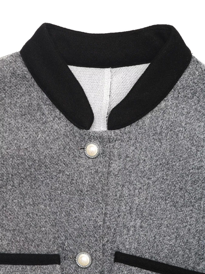 A-Line Long Sleeve Button-Down Dress