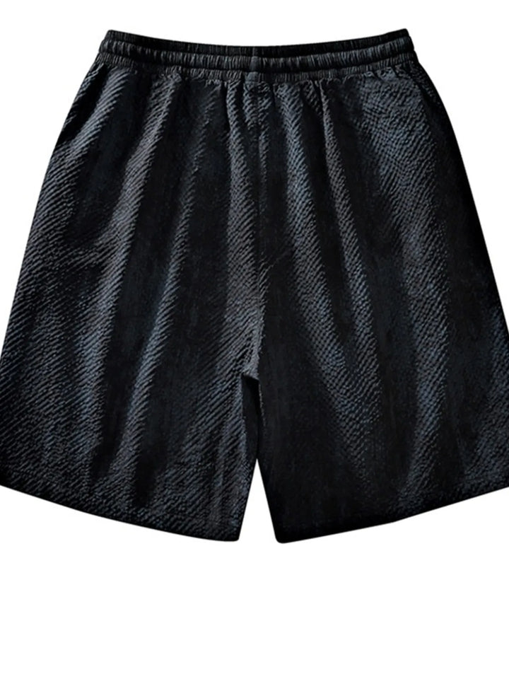 Men's Plus Size Drawstring Shorts with Pockets