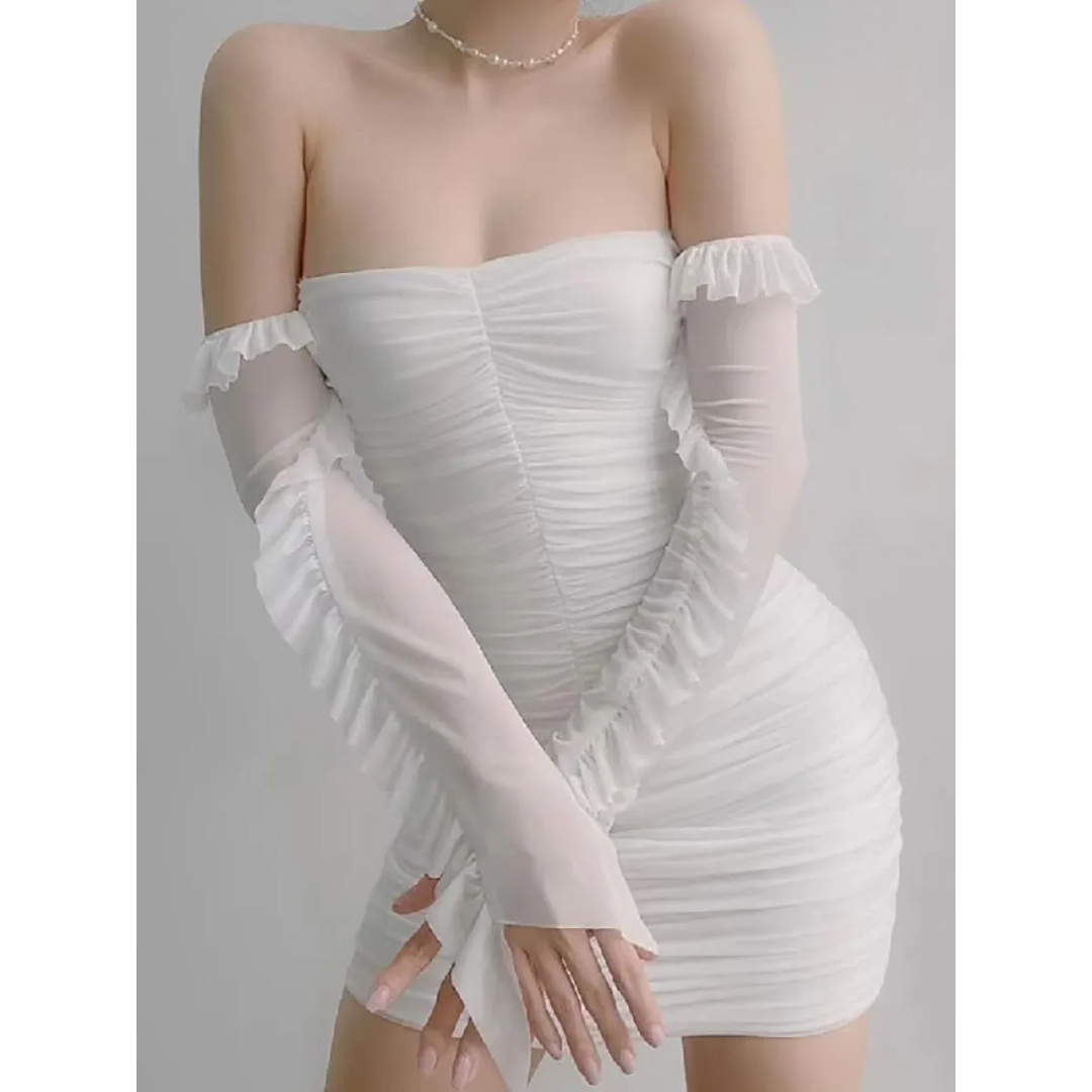 Mesh Ruched Dresses
