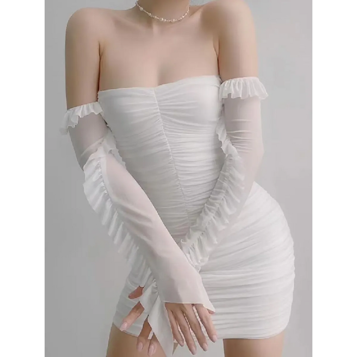 Mesh Ruched Dresses