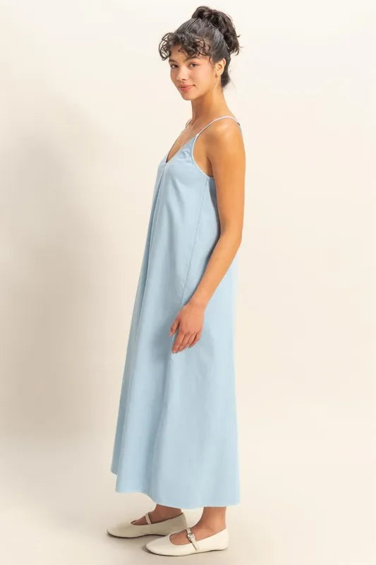 HYFVE Dyed V-Neck Loose Dress